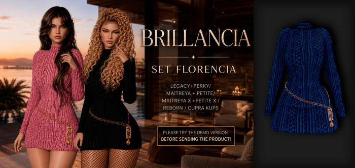 *BRILLANCIA* -Florence dress  indigo