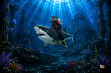 Shark Rider Expedition – Deep Sea Adventure Statue