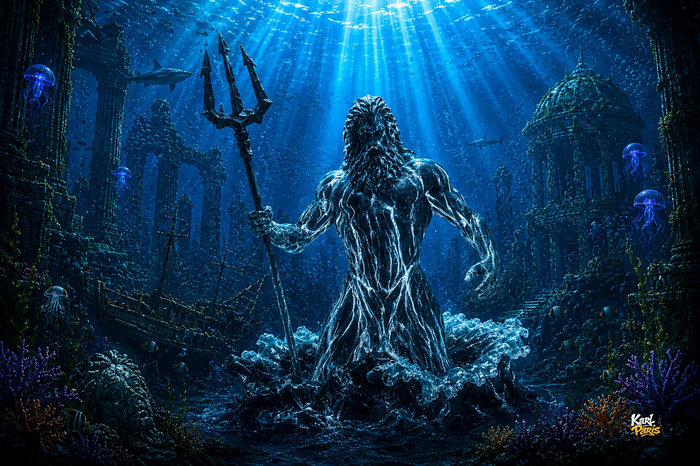 Abyssal Sea King – Ocean Guardian Statue