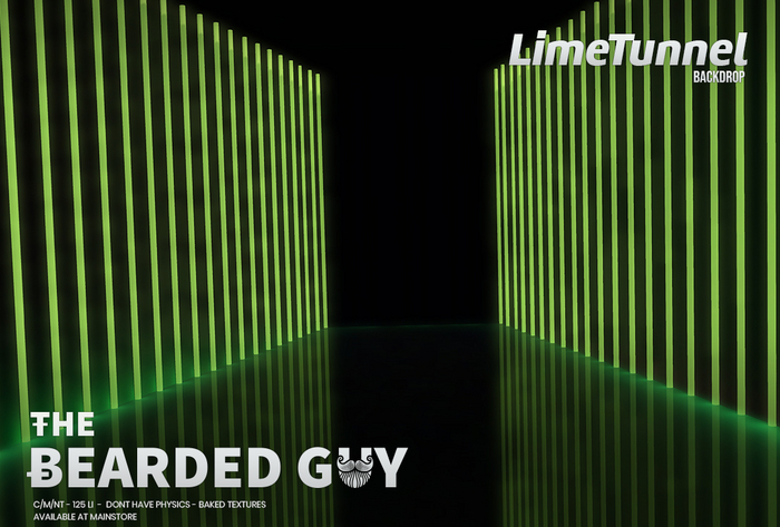 Lime Tunnel Backdrop - The Bearded Guy 