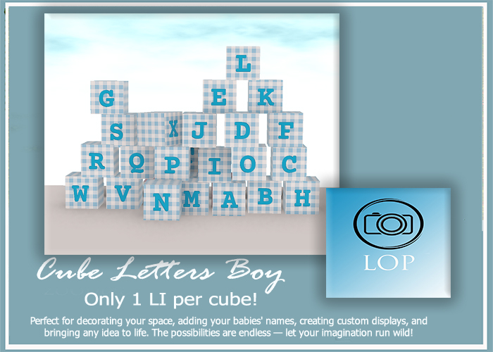 LOP CUBE LETTERS BOY(ADD)