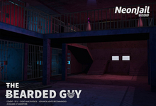 Neon Jail Backdrop - The Bearded Guy