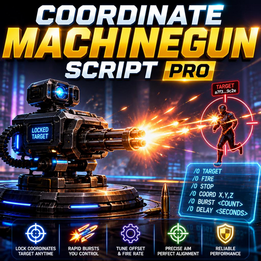 Coordinate Machinegun Script Pro | FULL PERM SCRIPT! | Lock coordinates. Spray bursts. Fire on command.