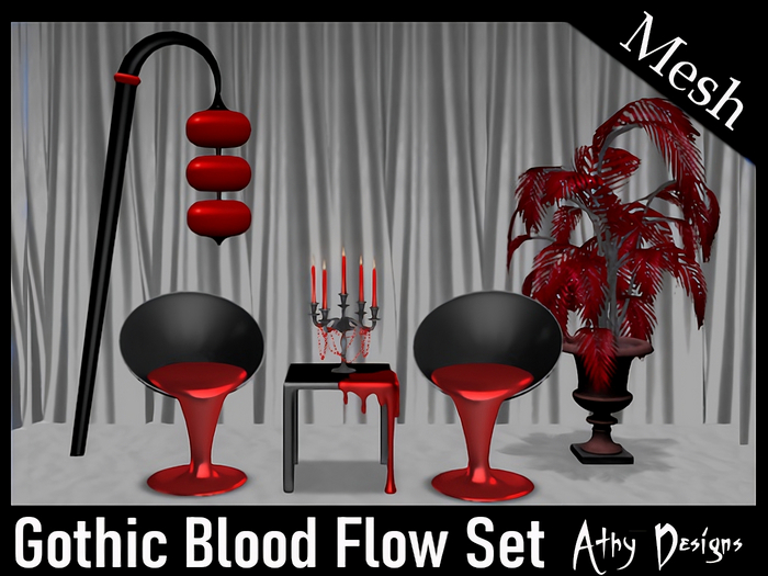 Mesh Gothic Blood Flow Chair Set [Boxed]