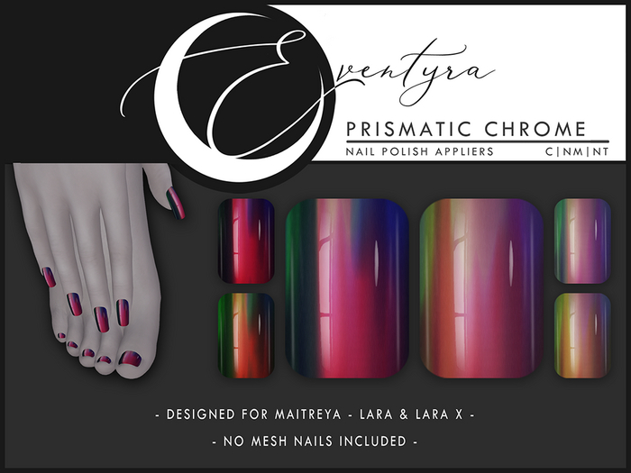 Eventyra - Maitreya Nail HUD - Prismatic Chrome