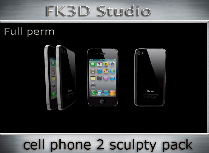 FK3D- Cell phone 2 sculpty pack