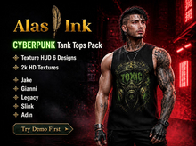 ALAS INK - CYBERPUNK - Men's Tank Tops Pack