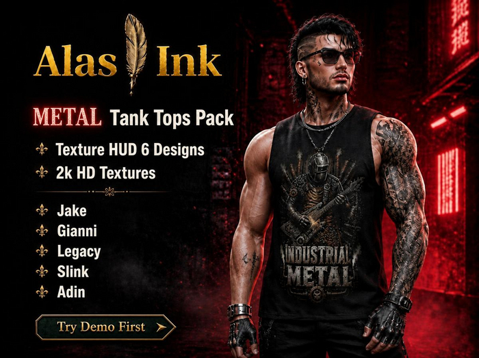 ALAS INK - METAL - Men's Tank Tops Pack
