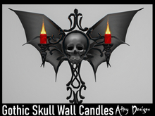 Gothic Skull Wall Candles Red [Boxed]