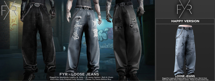 FYR - Loose Jeans  - Happy