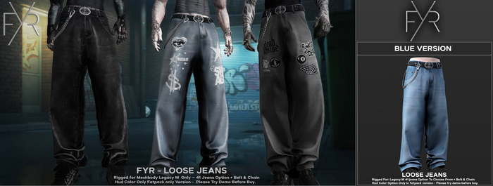 FYR - Loose Jeans - Blue