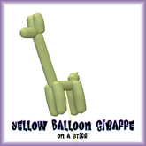 bojim - yellow balloon giraffe ON A STICK