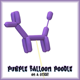 bojim - purple balloon poodle ON A STICK