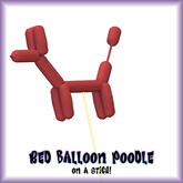 bojim - red balloon poodle ON A STICK