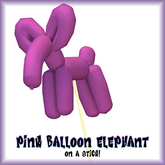 bojim - pink balloon elephant ON A STICK