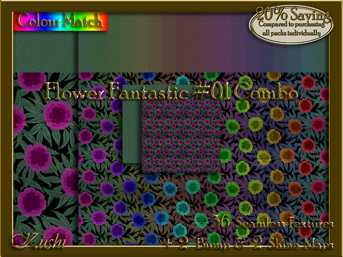 Flower Fantastic #01 COMBO Texture Bundle
