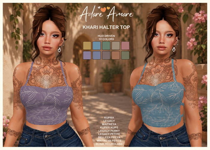 .:Adore:.  Khari - Halter Top - Feathers