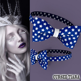 Independence Day Blue Bow Collar