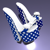 Independence Day Blue White Heels KUPRA