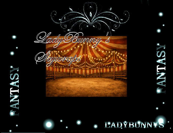 LadyBunny's SkyWrap or Stage Background or Photo Backdrops- SKyBox textures Set 4-full perm Circus Wraps 