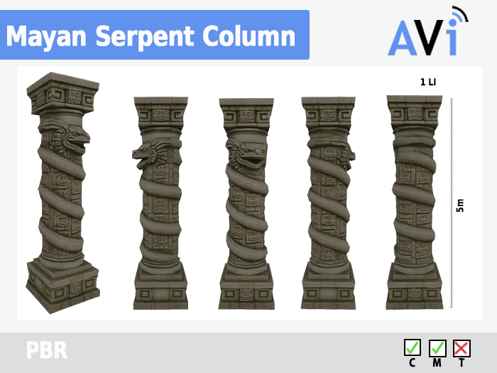 *AVI* Mayan Serpent Column