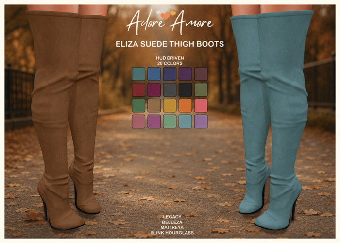 .:Adore:.  Eliza - Suede Thigh Boots