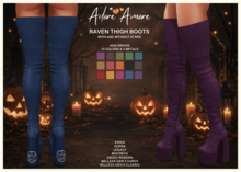 .:Adore:.  Raven - Thigh Boots