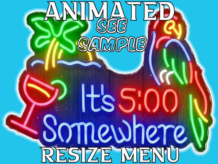  ★★★★★~ 5 O'Clock Somewhere - Animated - Resize Menu