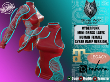 SW - Cyberpunk Mini-dress Latex Net Female CyberVamp(Box)
