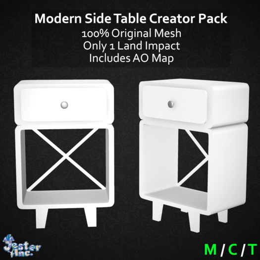 [Jester Inc.] Modern Side Table Creator Pack!