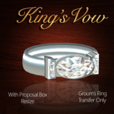 Exquisite King's Vow Groom's Ring Platinum