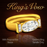 Exquisite King's Vow Groom's Ring Gold