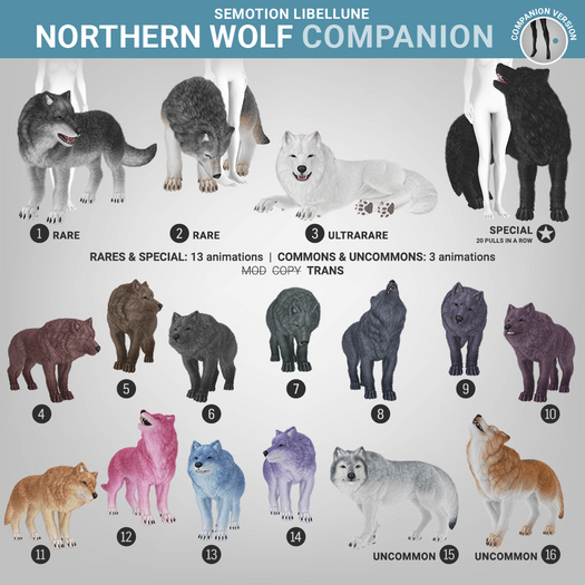 SEmotion Libellune Northern Wolf Companion RARE 01