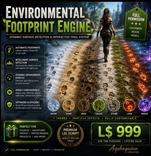 Environmental Footprint Engine – Dynamic Surface Detection & Interactive Trail System