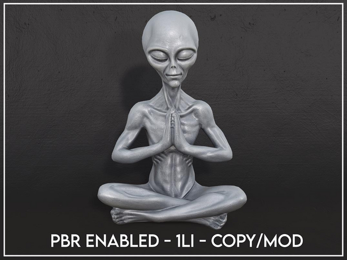 Meditating Alien Statue