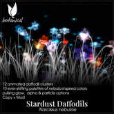 Stardust Daffodils - Animated Cosmic Flower Garden (12 Clusters, 10 Color Palettes)