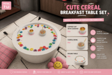 Cute Cereal Breakfast Table Set