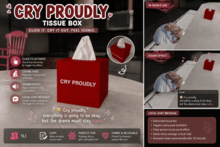 CRY PROUDLY Tissue Box