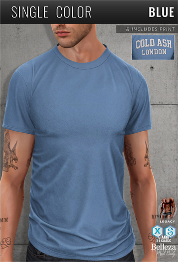 {COLD-ASH} REFINED Tee (Blue)