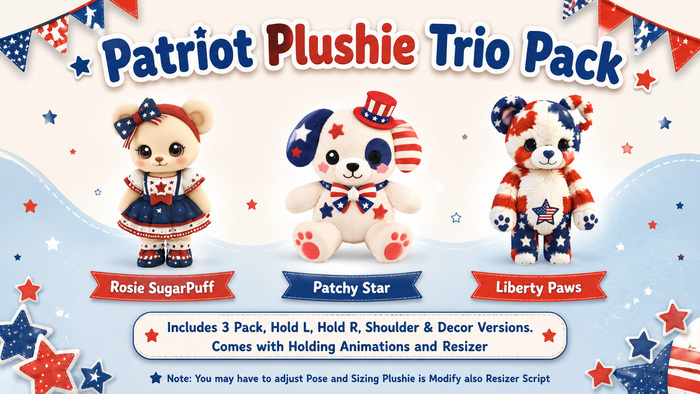 Patriot Plushies Trio Pack Transferable Version