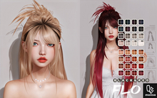 [monso] Flo Hair /Black & Red
