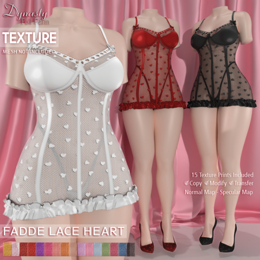 Dynasty TEXTURE - Fadde LACE HEART