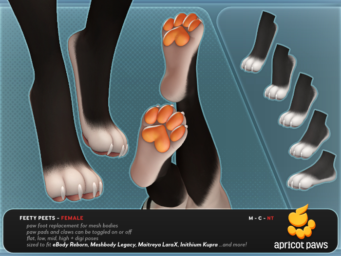 Feety Peets - Furry Paws (Female)