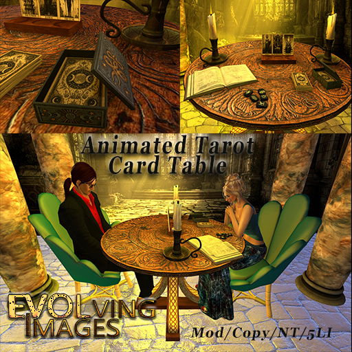 Table de cartes de tarot animée