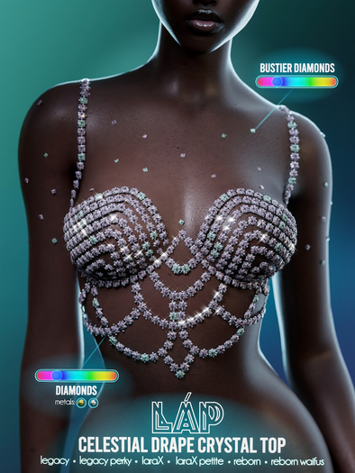 Celestial Drape Crystal Top by LAP (Color Picker)