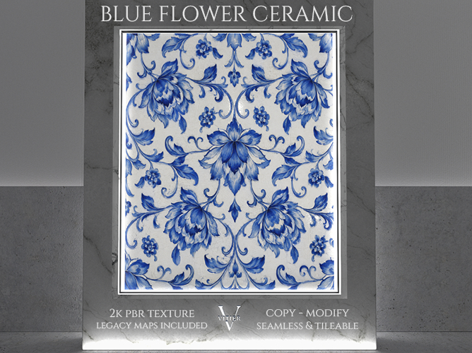 Vitier - Blue Flower Ceramic (Copy/Mod)