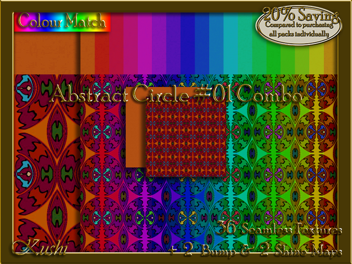Abstract Circle #01 COMBO Texture Bundle
