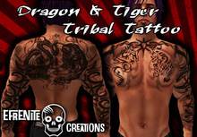 Dragon and Tiger Tribal Tattoo