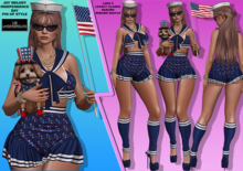 **JOY MELODY INDEPENDENCE DAY SAILOR PIN UP ROCKABILLY STYLE**