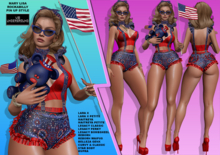 **MARY LISA INDEPENDENCE DAY PIN UP ROCKABILLY STYLE OUTFIT**